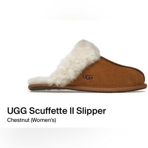 UGG Women's Scuffette II Slipper in Chestnut and Cream